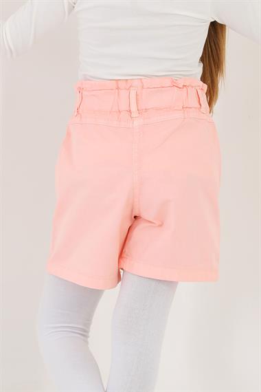 Pembe Renk Kız Çocuk Cepli Şort