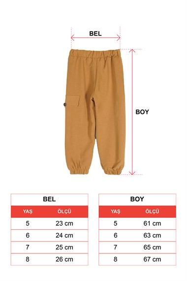 Kahverengi Renk Kız Çocuk Pantolon