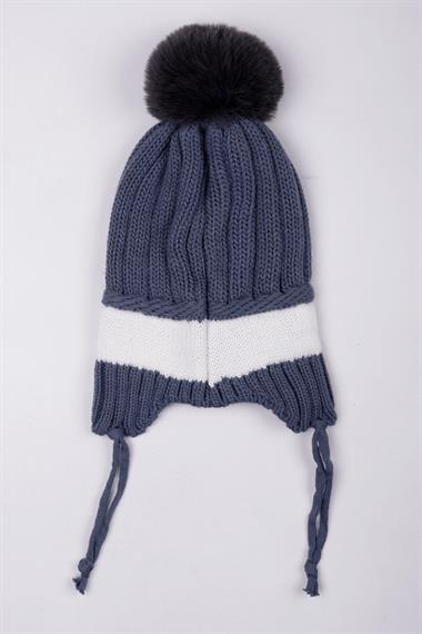 Ayıcıklı Indigo Renk Bere