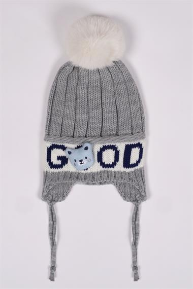 Ayıcıklı Gri Renk Bere