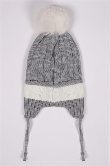 Ayıcıklı Gri Renk Bere