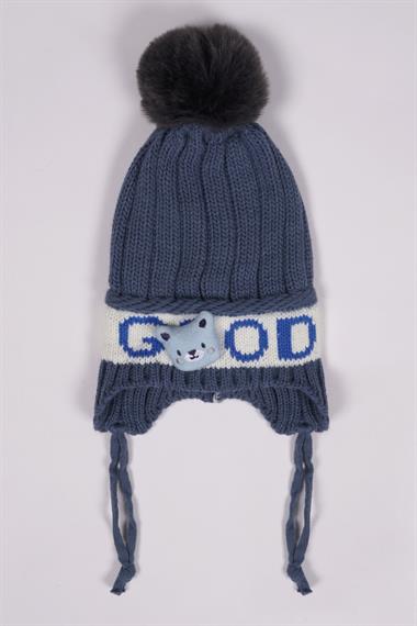 Ayıcıklı Indigo Renk Bere