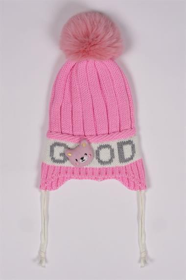 Ayıcıklı Pembe Renk Bere