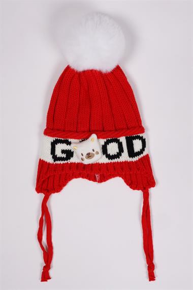 Ayıcıklı Kırmızı Renk Bere