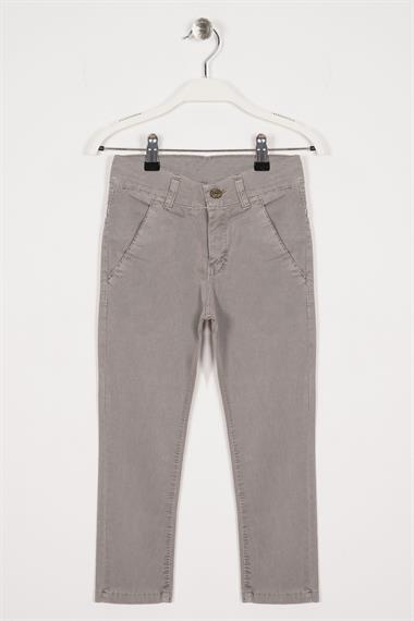Slim Fit Bej Renk Erkek Çocuk Gabardin Pantolon