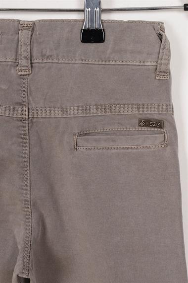 Slim Fit Bej Renk Erkek Çocuk Gabardin Pantolon