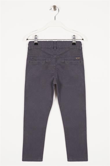 Slim Fit Füme Renk Erkek Çocuk Gabardin Pantolon