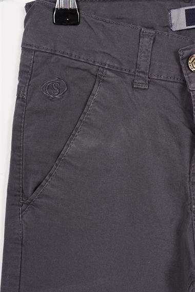 Slim Fit Füme Renk Erkek Çocuk Gabardin Pantolon