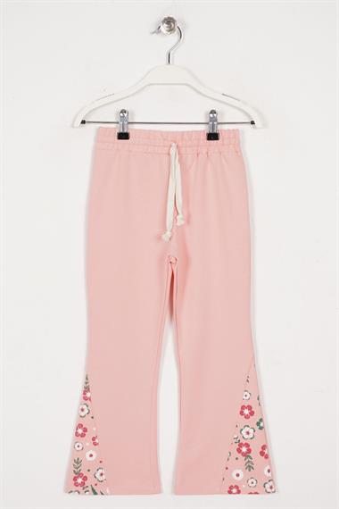 İspanyol Paça Somon Renk Kız Çocuk Esofman Tek Alt