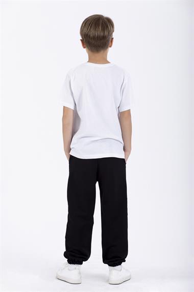 Dont Left Nothıng Stop You Yazı Baskılı Siyah Renk Erkek Çocuk Esofman Tek Alt