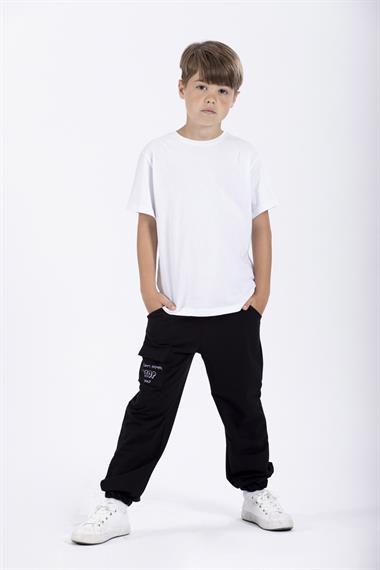 Dont Left Nothıng Stop You Yazı Baskılı Siyah Renk Erkek Çocuk Esofman Tek Alt