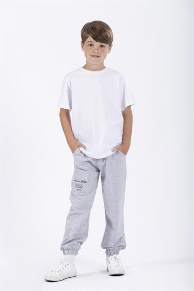 Dont Left Nothıng Stop You Yazı Baskılı Gri Renk Erkek Çocuk Esofman Tek Alt