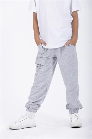 Dont Left Nothıng Stop You Yazı Baskılı Gri Renk Erkek Çocuk Esofman Tek Alt