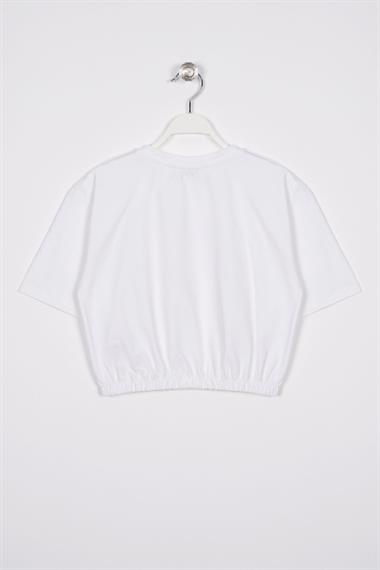 There Is Art  Baskılı Ekru Renk Kız Çocuk T-shirt