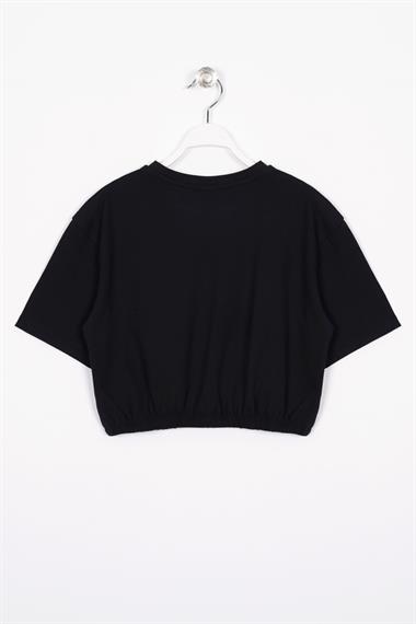 There Is Art  Baskılı Siyah Renk Kız Çocuk T-shirt