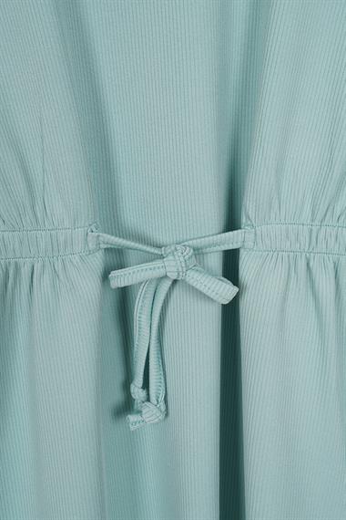 Bisiklet Yaka Bağlama Detaylı Çağla Yeşili Renk Kız Çocuk Taylı Takım