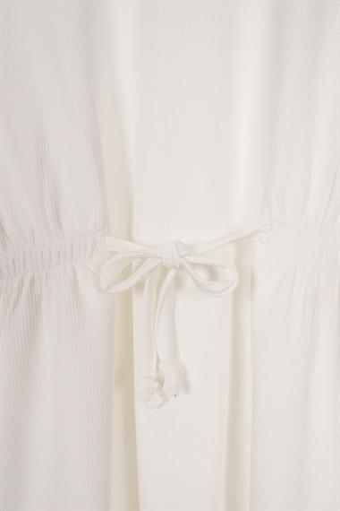 Bisiklet Yaka Bağlama Detaylı Ekru Renk Kız Çocuk Taylı Takım