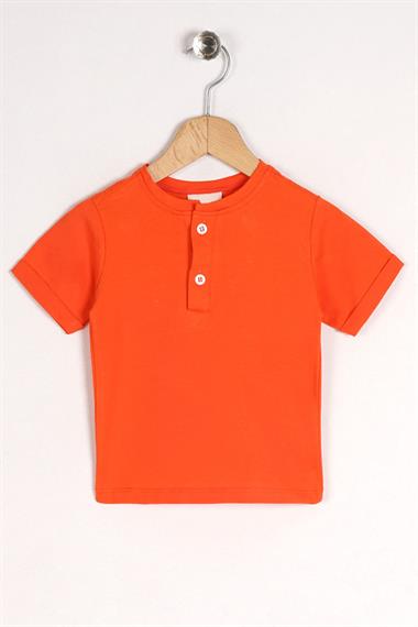 Bisiklet Yaka Kısa Kol Civciv Figürlü Cepli Beyaz Renk Erkek Çocuk Şortlu Salopet