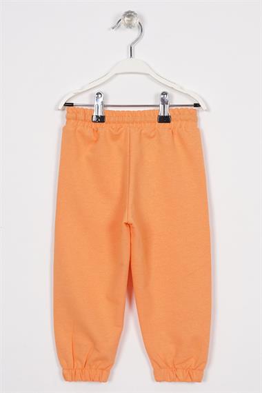 Dont Left Nothıng Stop You Yazı Baskılı Oranj Renk Erkek Çocuk Esofman Tek Alt