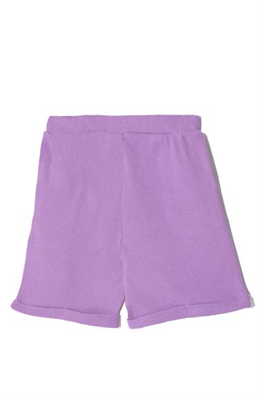 Fitilli Koyu Lila Renk Kız Çocuk Şort