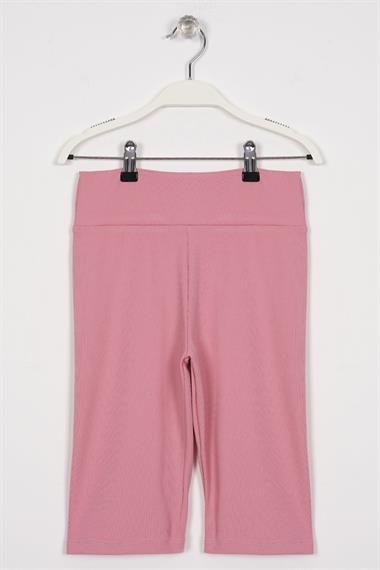 Fıtıllı PEmbe Renk Kız Çocuk Tayt