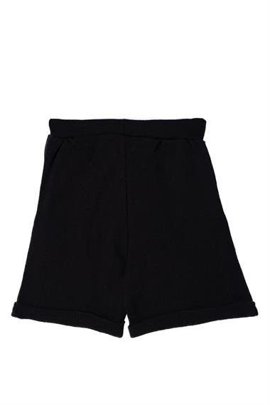 Fitilli Siyah Kırmızı Kahverengi Renk 3lü Set Kız Çocuk Şort