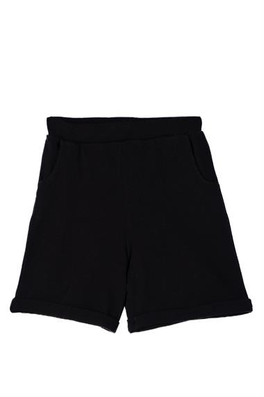 Fitilli Siyah Kırmızı Kahverengi Renk 3lü Set Kız Çocuk Şort