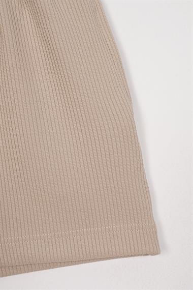 Fitilli Cepli Bej Renk Kız Çocuk Şort