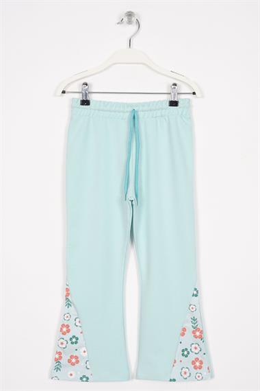 İspanyol Paça Mint Renk Kız Çocuk Esofman Tek Alt