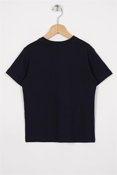 Oyun Konsolu Baskılı Oversize Lacivert Renk Erkek Çocuk Tshirt