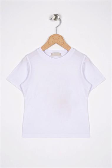 Patlı Düğmeli 2Li Beyaz Lacivert Renk Erkek Çocuk Tshirt