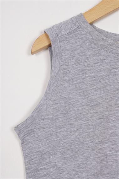 Sport Wear Armalı Gri Renk Erkek Çocuk Kaprili Takım