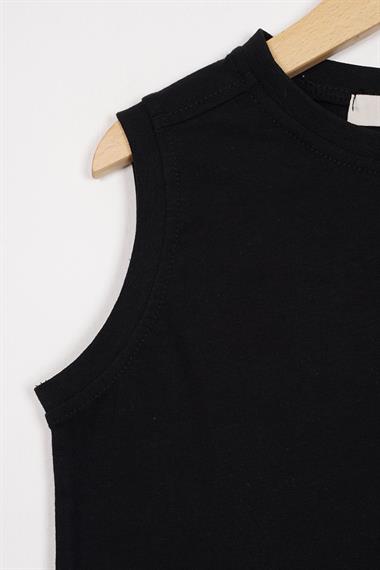 Sport Wear Armalı Siyah Renk Erkek Çocuk Kaprili Takım