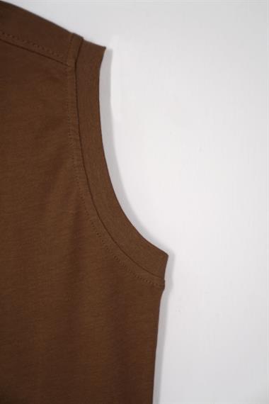 Sport Wear Armalı Kahverengi Renk Erkek Çocuk Kaprili Takım