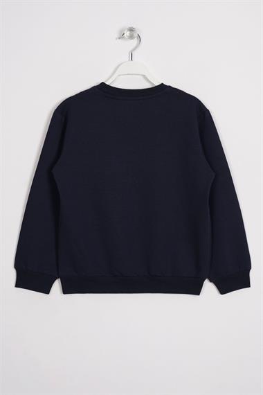 Gaming Baskılı Lacivert Renk Erkek Çocuk Sweatshirt