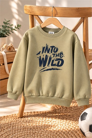WeWe 326164 Erkek Wıld Baskılı Sweatshirt 5-12 Yaş