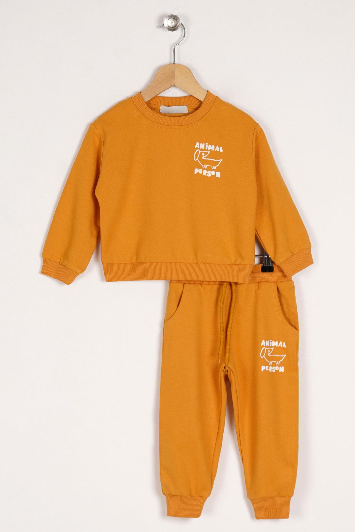 Acar 123021 Erkek Cocuk 2-5 Anımal Person Baskılı Esofman Takım