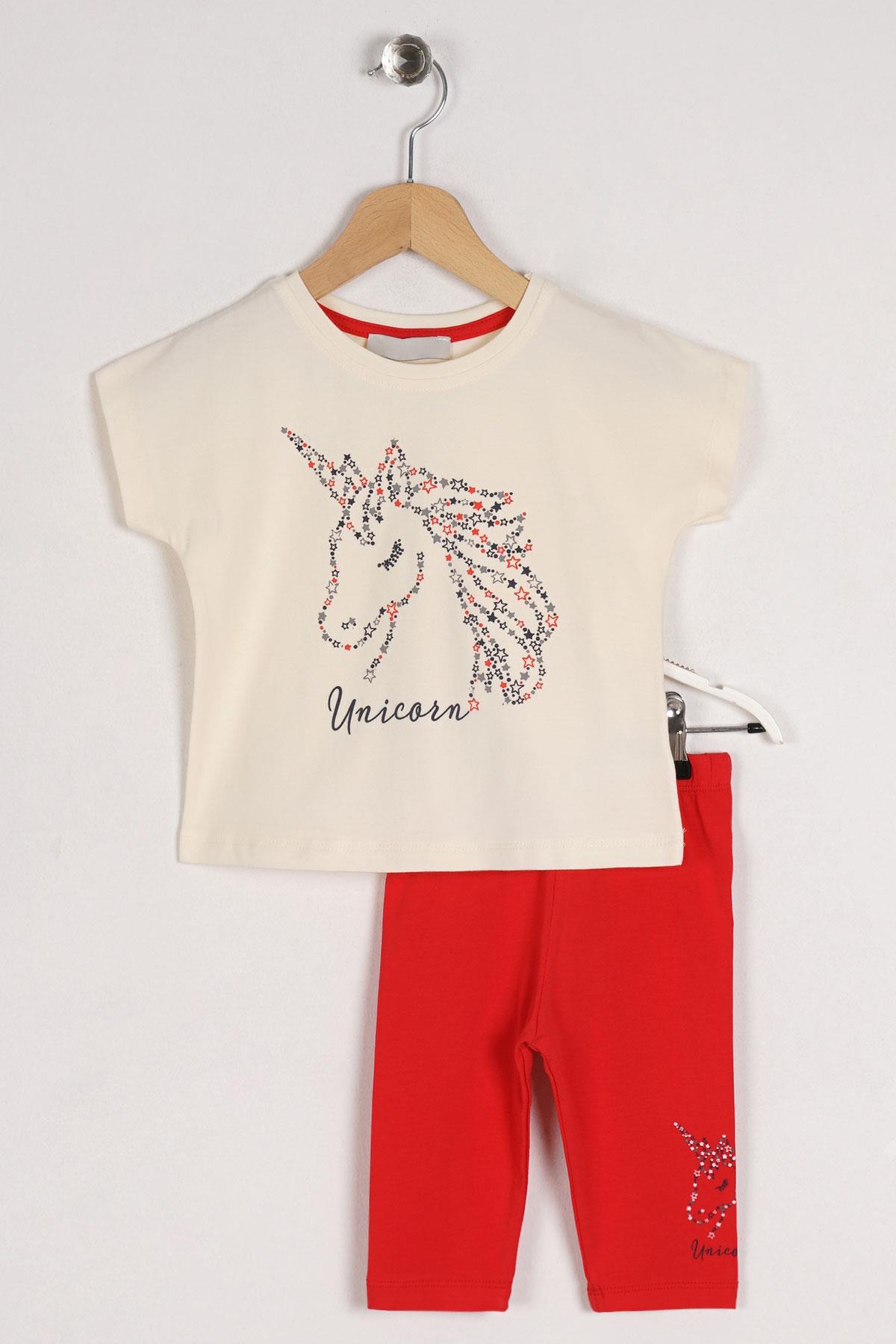 Acar 3487 Kız Cocuk 2-5 Unıcorn Ikılı Takım