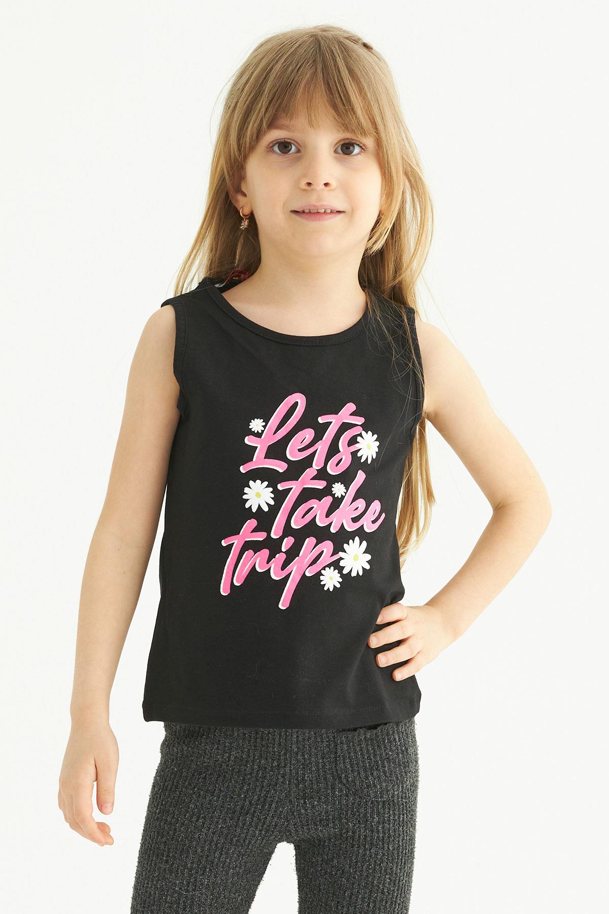 Acar 622888 Kız Cocuk 3-7 Yas Lets Takae Trip Baskılı Tshırt