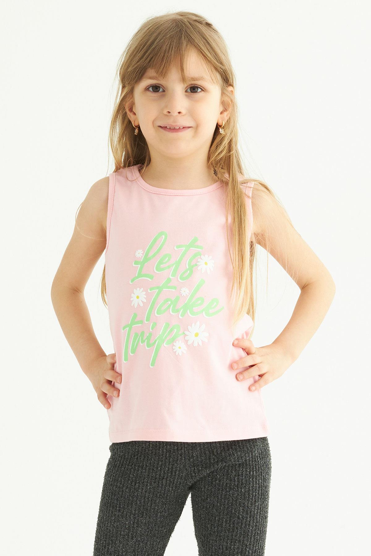 Acar 622888 Kız Cocuk 3-7 Yas Lets Takae Trip Baskılı Tshırt