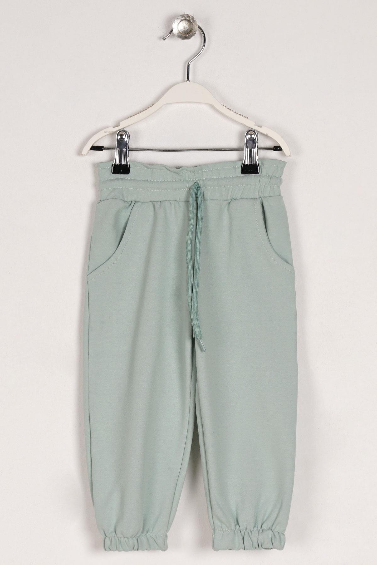 Lastık Pacalı Cagla Yesil Renk Kız Çocuk Esofman Tek Alt