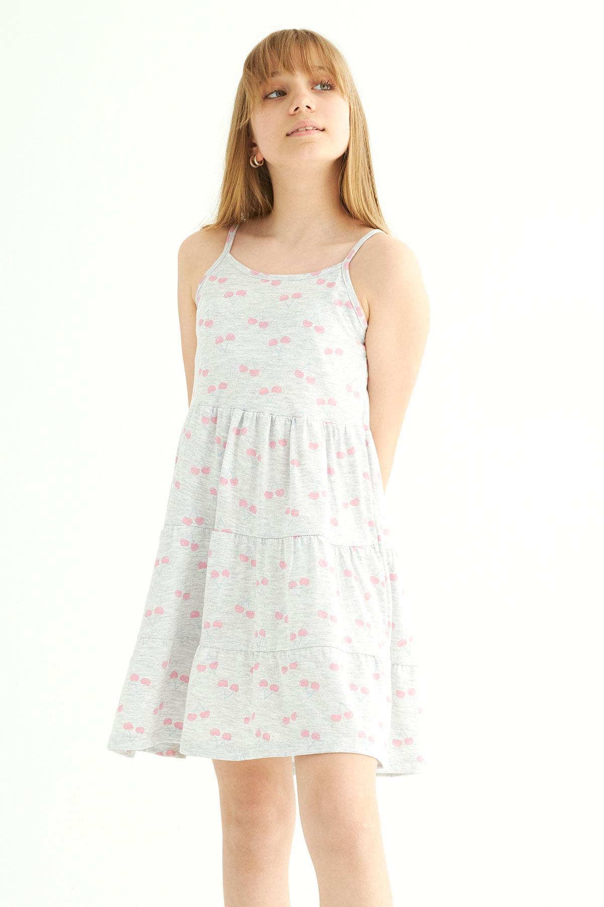 Alg Kız Cocuk 3-12 Yas Askılı Elbıse