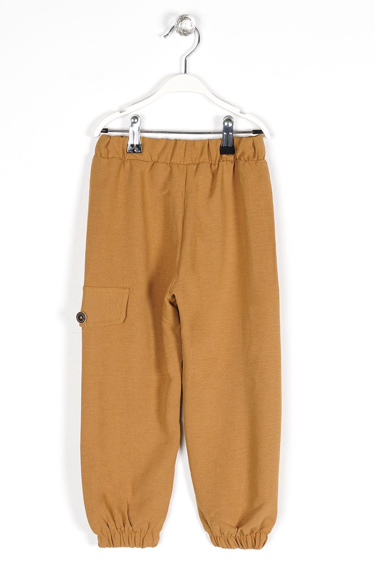 6211155 KIZ 5-8 YAŞ KAPAKLI PAÇASI LASTİKLİ PANTOLON