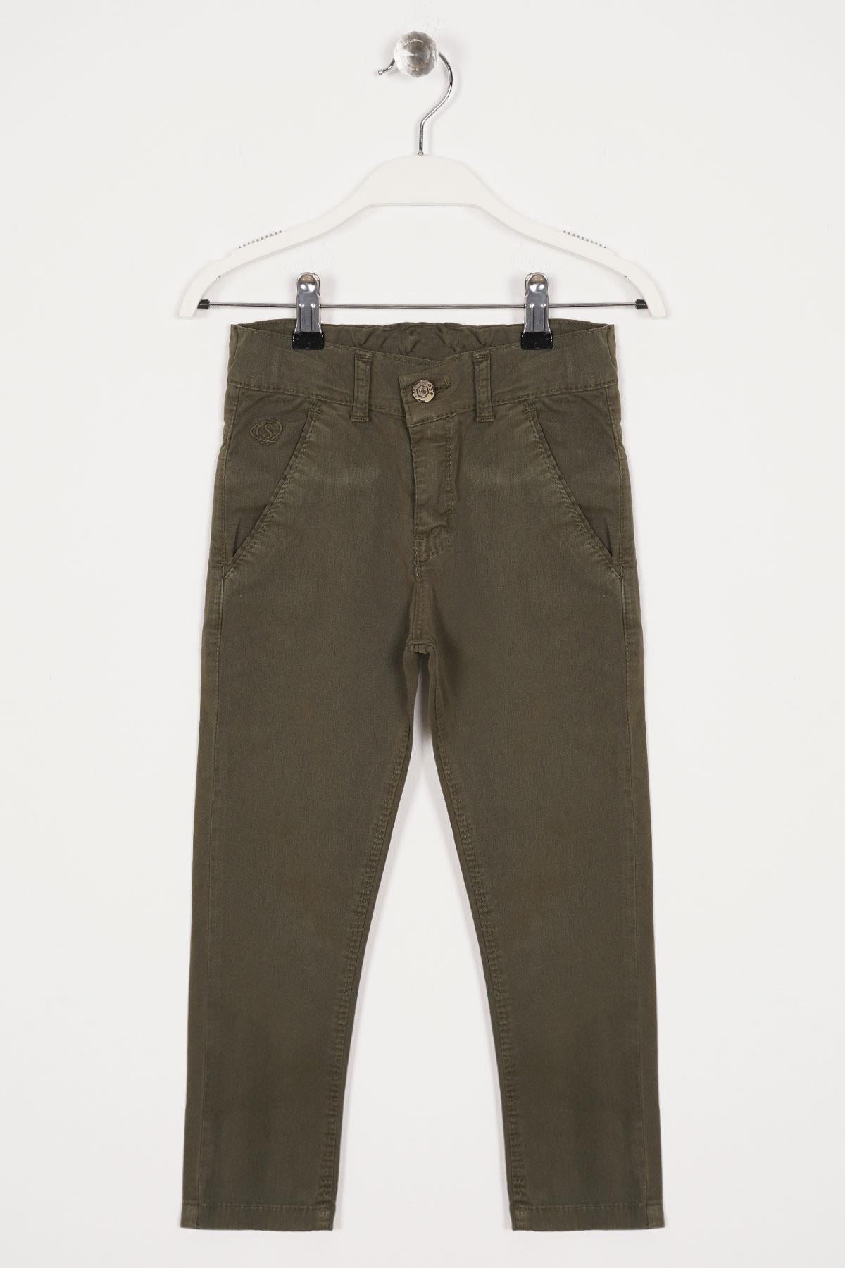 Suzgun Tekstıl 8642 Erkek Cocuk 9-12 Yas Arkası  Ceplı Gabardın Pantolon