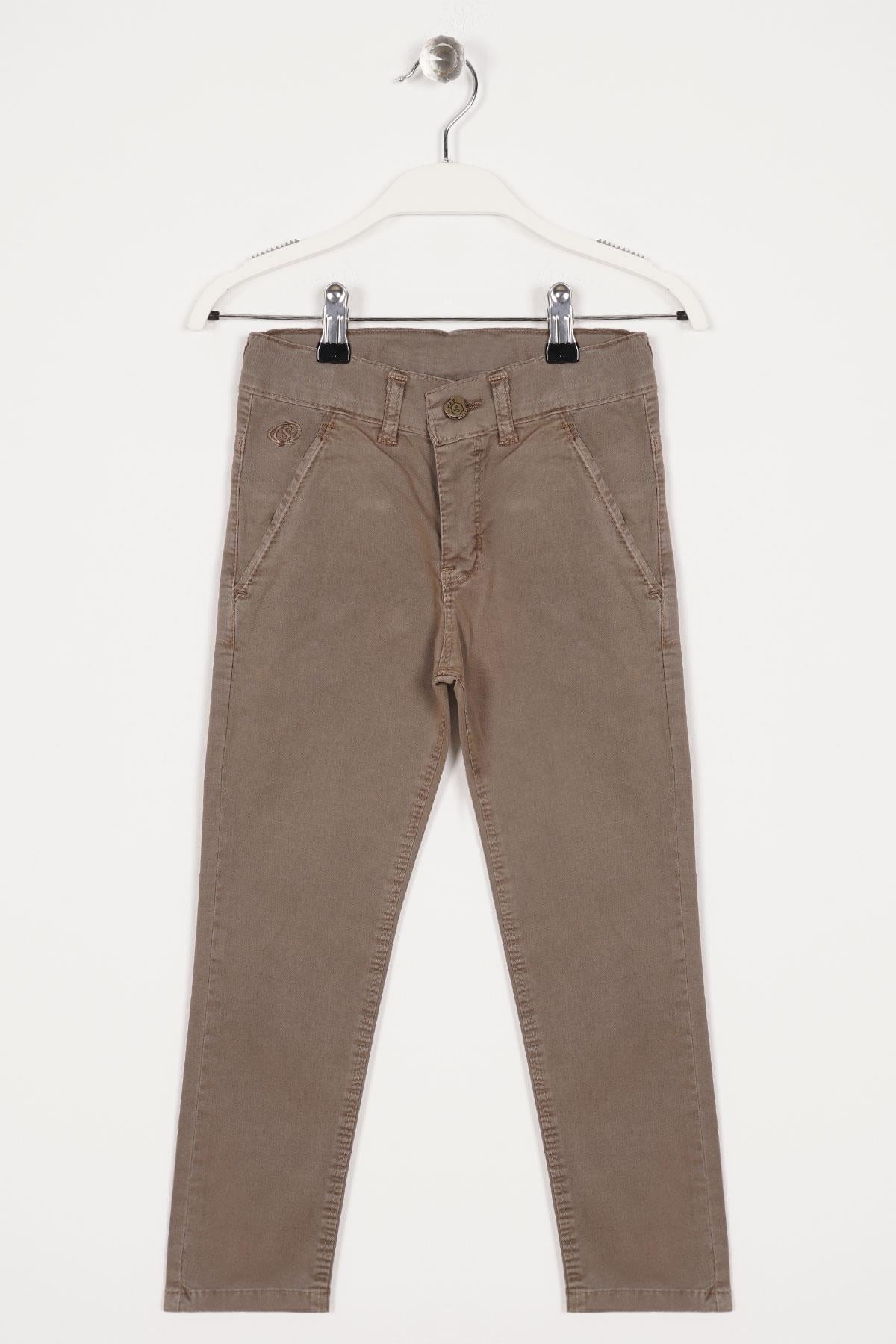 Suzgun Tekstıl 8642 Erkek Cocuk 9-12 Yas Arkası  Ceplı Gabardın Pantolon