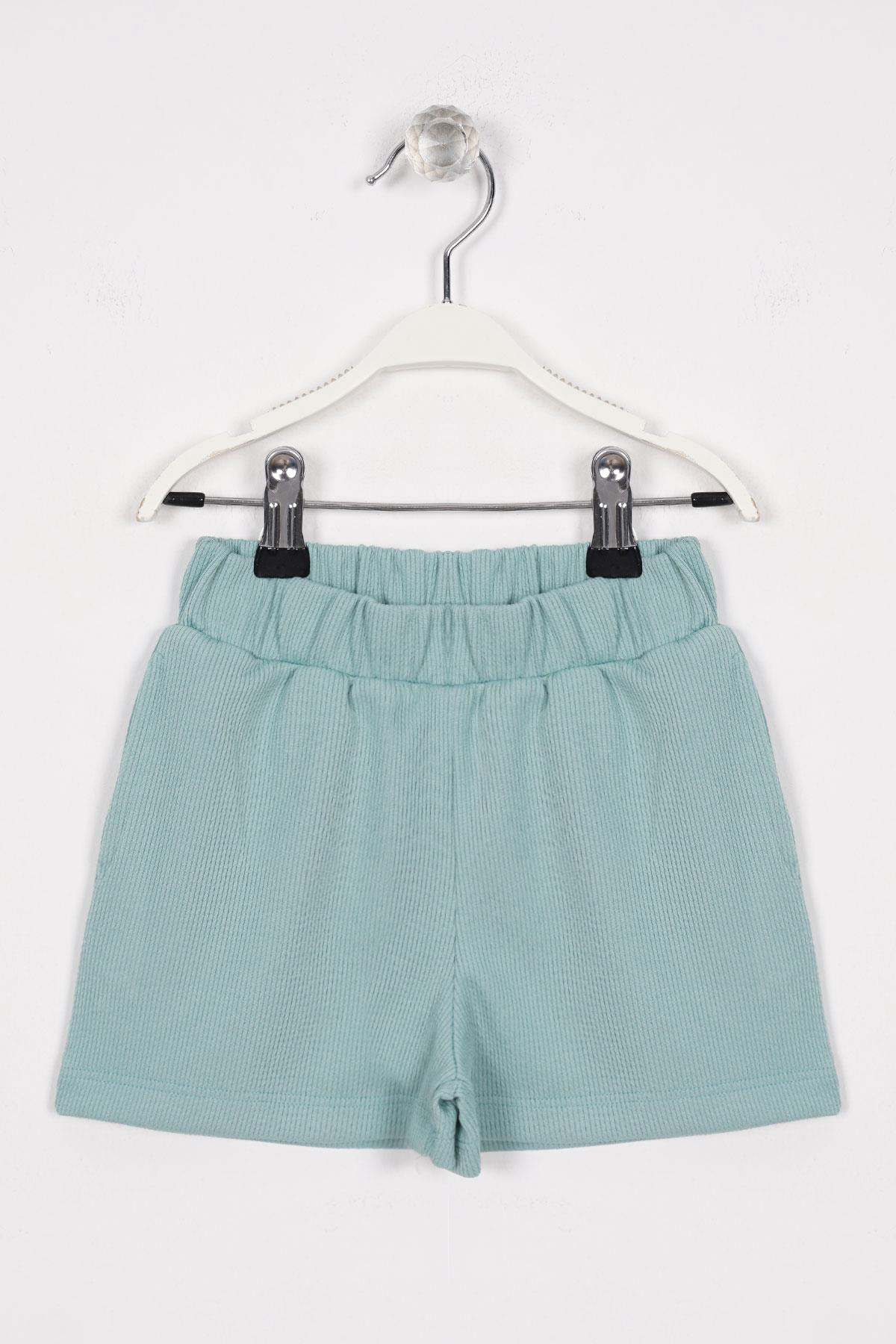 Fittilli Cepli Çağla Yeşili Renk Kız Çocuk Şort