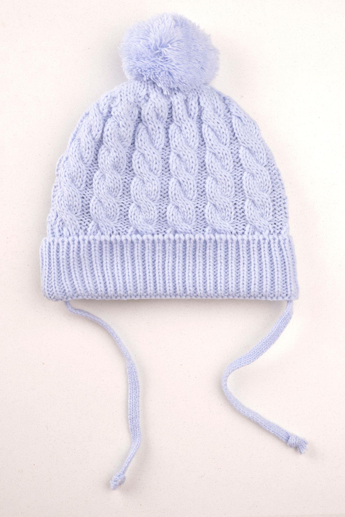 Recos Bebek Unısex Aylık Orgu Desenlı Ponponlu Bere