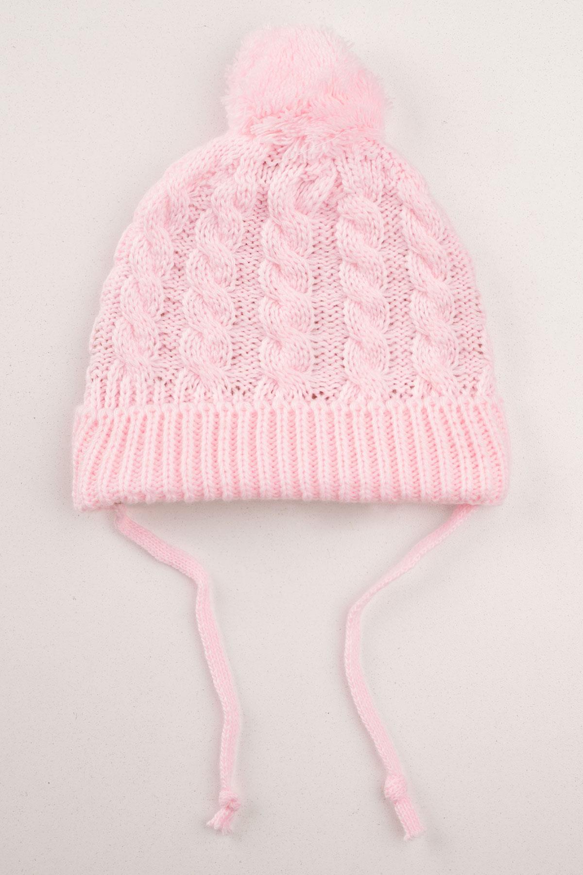 Recos Bebek Unısex Aylık Orgu Desenlı Ponponlu Bere