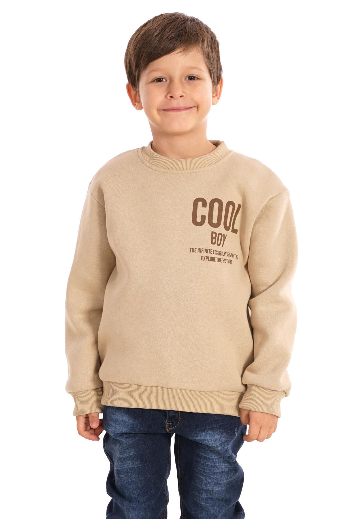 Wewe 324174 Erkek Cocuk 8-12 Yas Cool Boy Baskılı Sweat