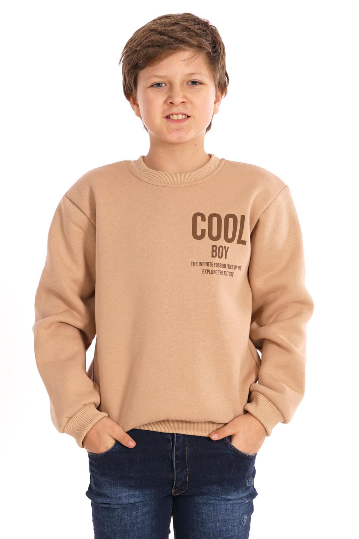 Wewe 324174 Erkek Cocuk 8-12 Yas Cool Boy Baskılı Sweat